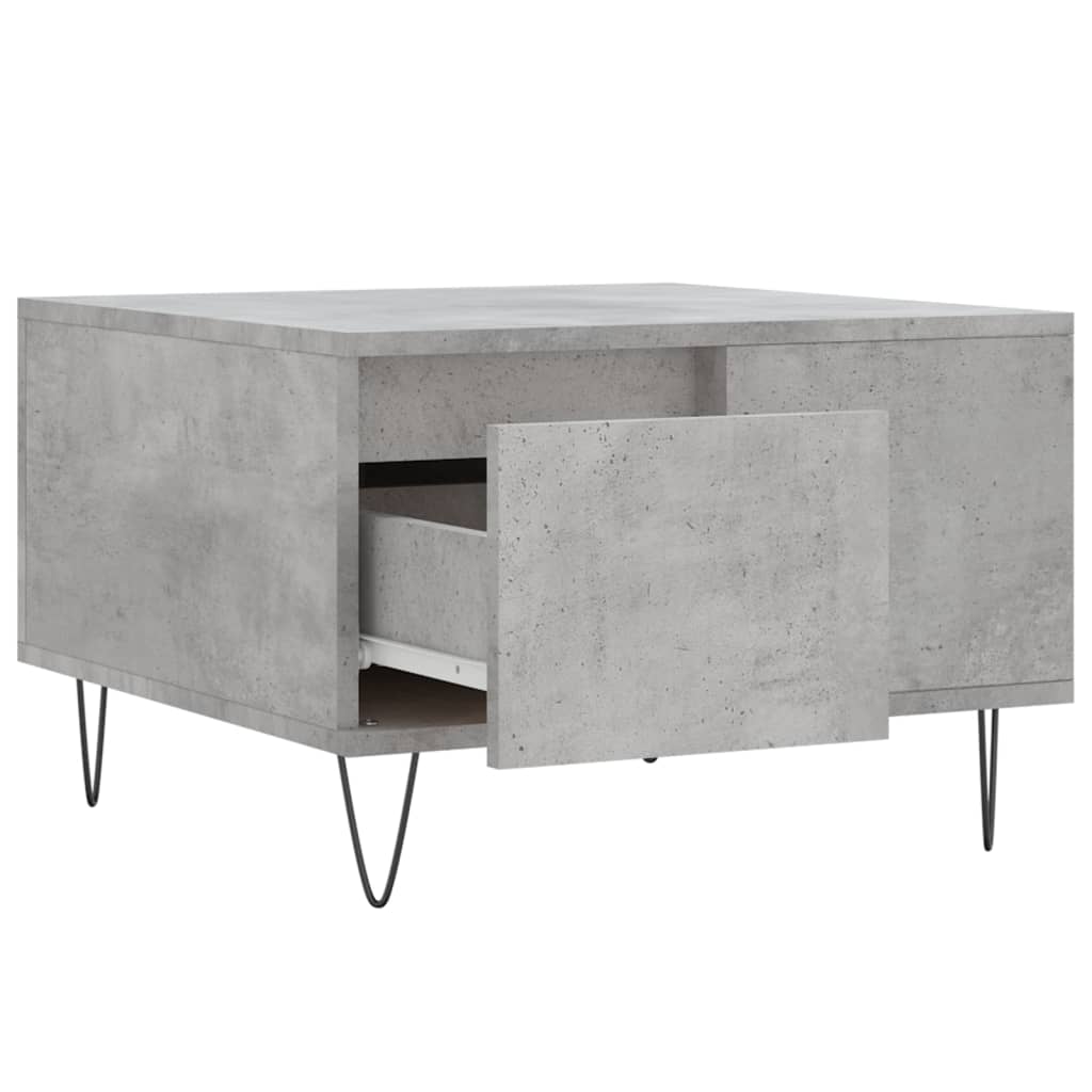 Mesa de centro 55x55x36,5 cm derivados madeira cinzento cimento - Image 5