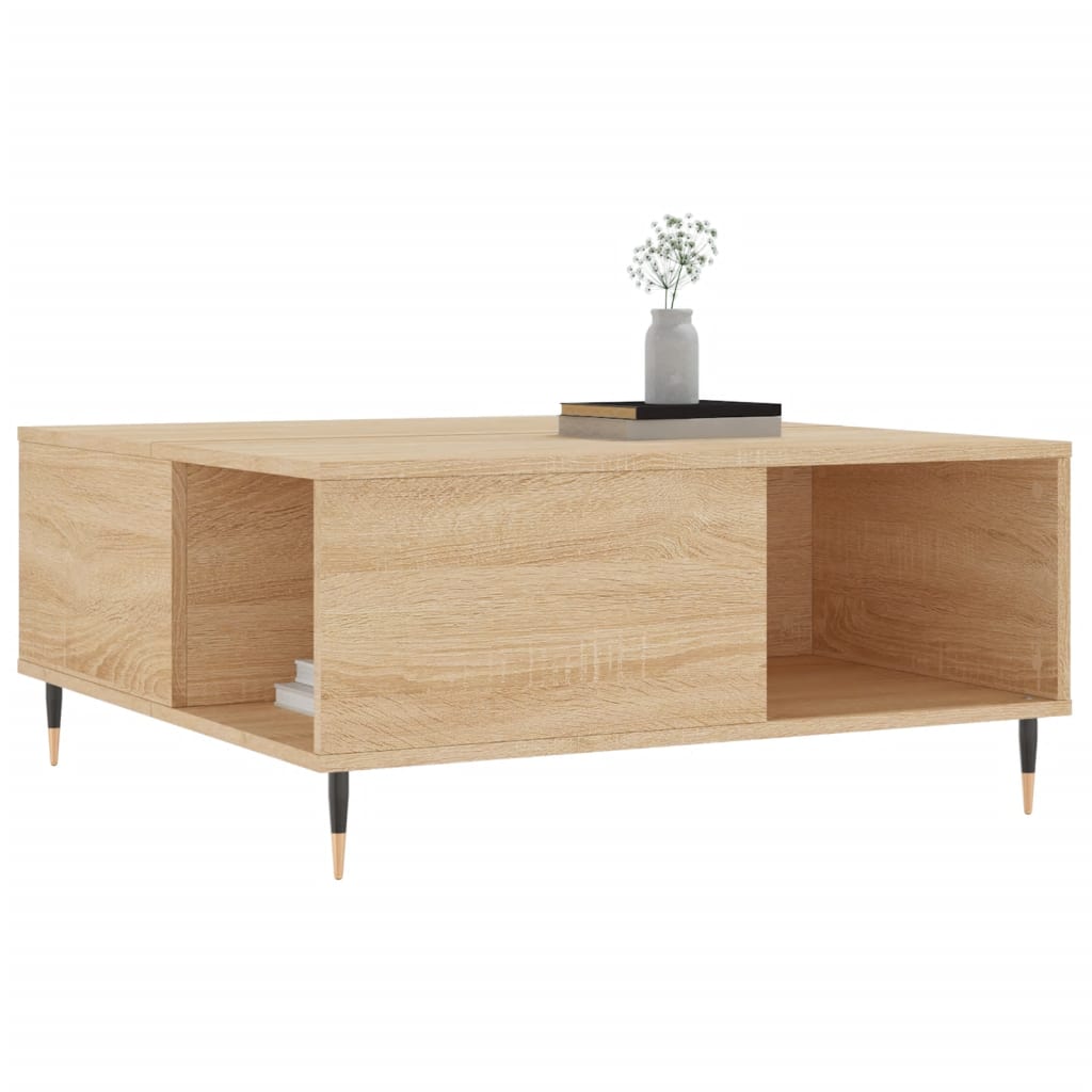 Mesa de centro 80x80x36,5 cm derivados madeira carvalho sonoma - Image 2
