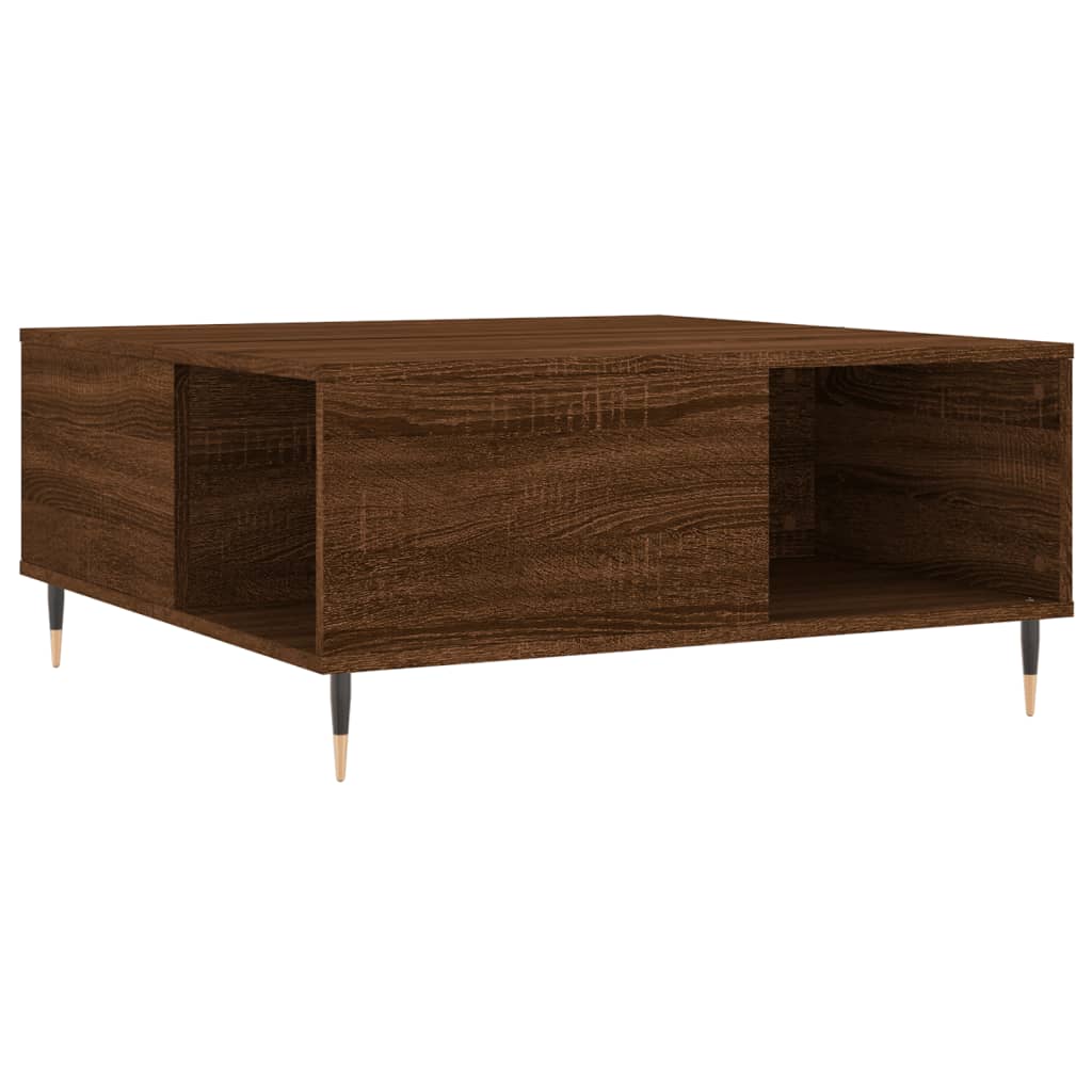 Mesa de centro 80x80x36,5cm derivados madeira carvalho castanho - Image 5