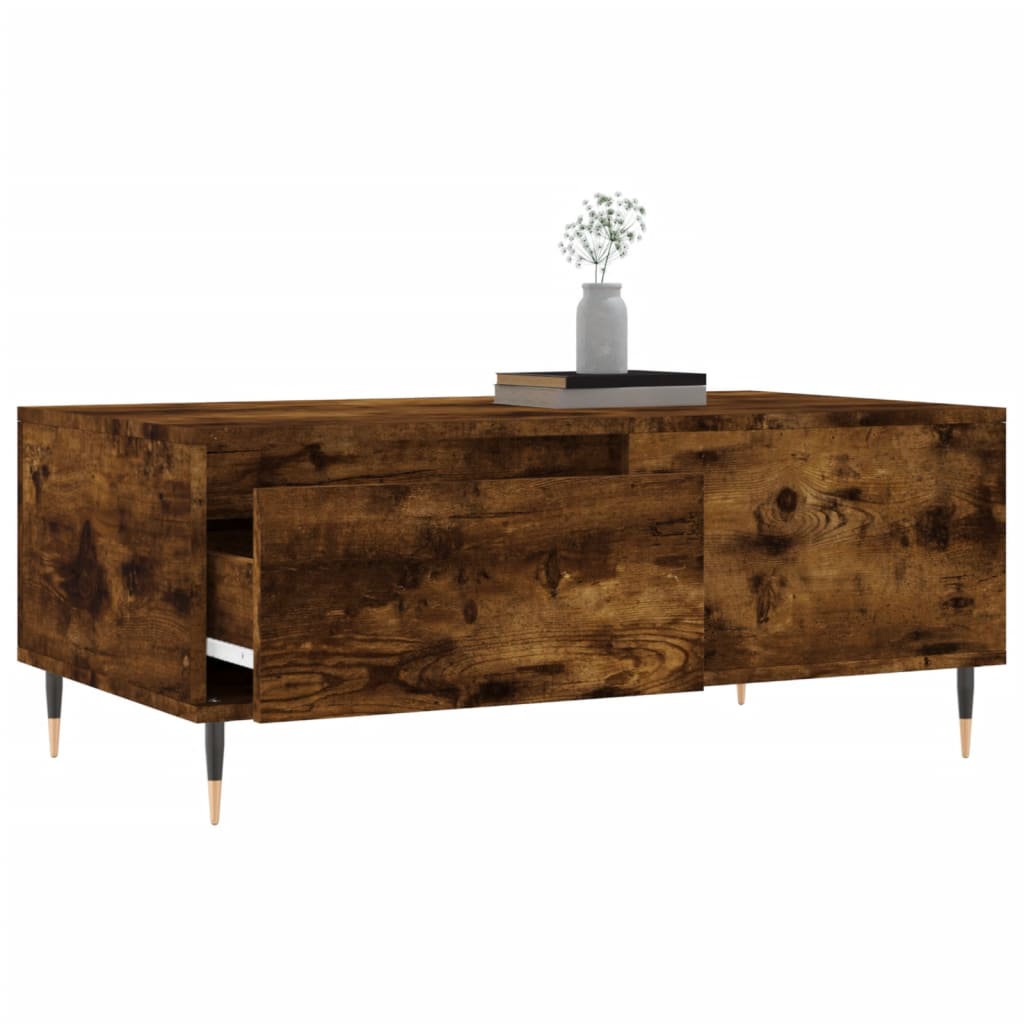Mesa de centro 90x50x36,5 cm derivados madeira carvalho fumado - Image 2
