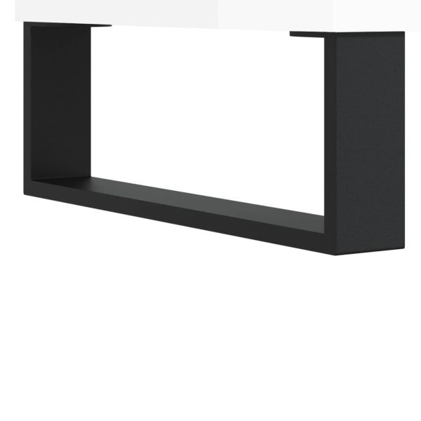 Móvel de TV 69,5x30x50 cm derivados de madeira branco brilhante - Image 6