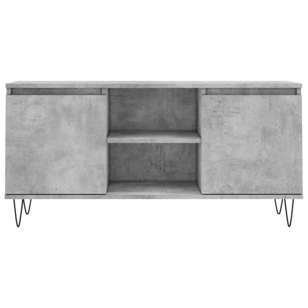 Móvel de TV 104x35x50 cm derivados de madeira cinzento cimento - Image 4