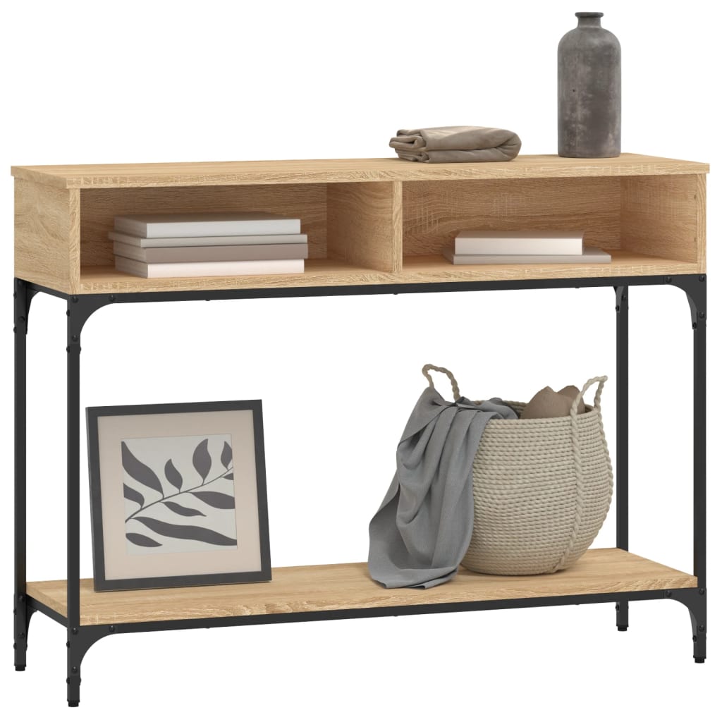 Mesa consola 100x30,5x75cm derivados de madeira carvalho sonoma - Image 2