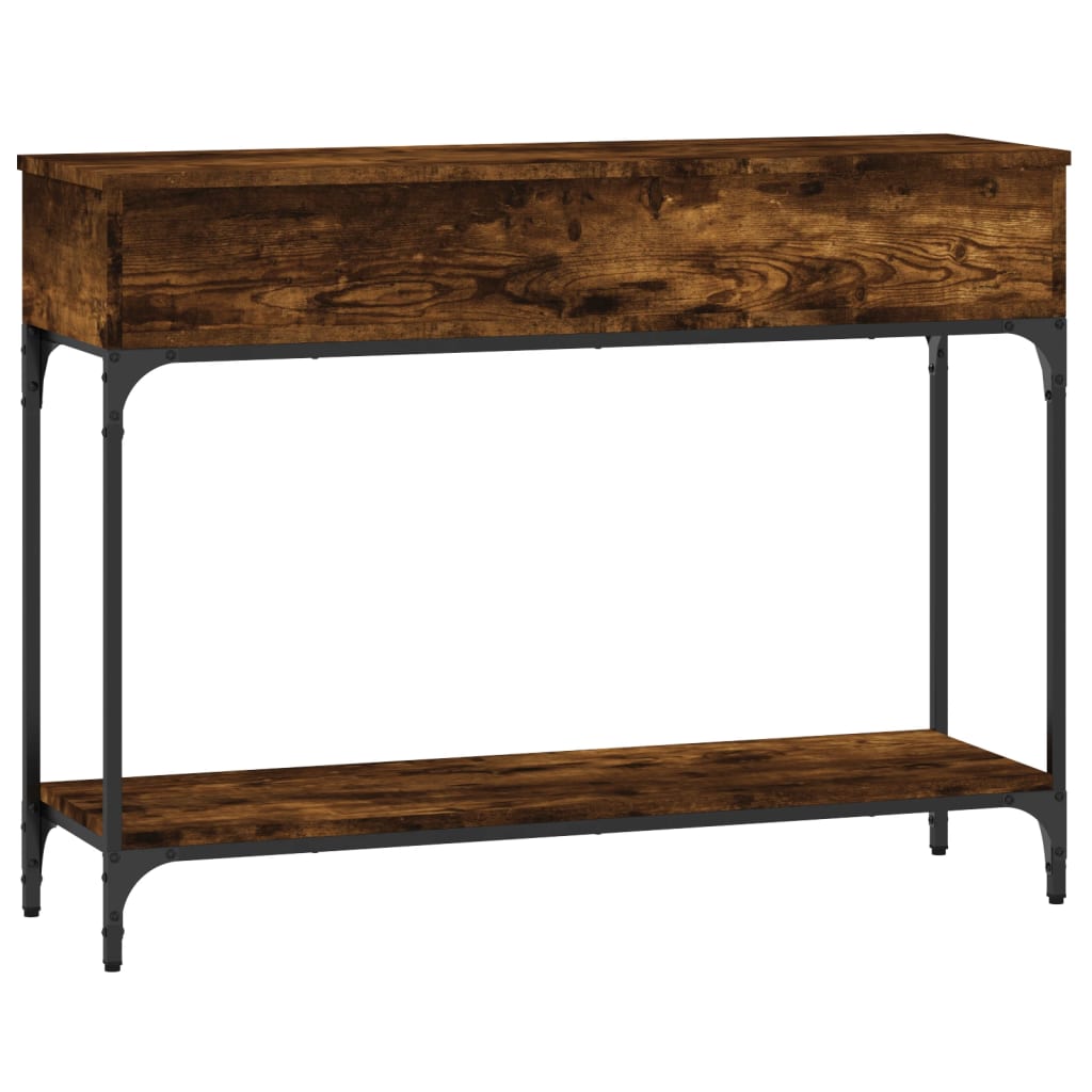 Mesa consola 100x30,5x75cm derivados de madeira carvalho fumado - Image 5