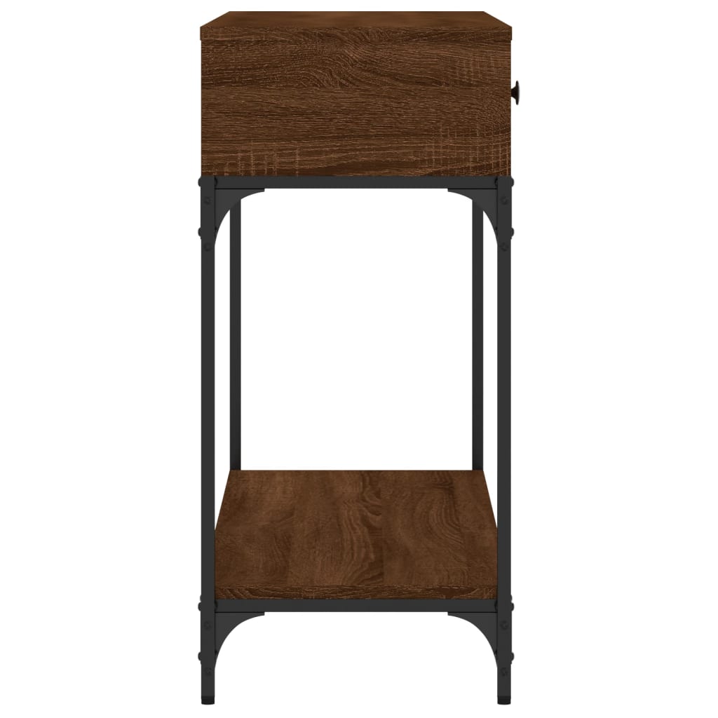 Mesa consola 100x34,5x75 cm derivados madeira carvalho castanho - Image 4