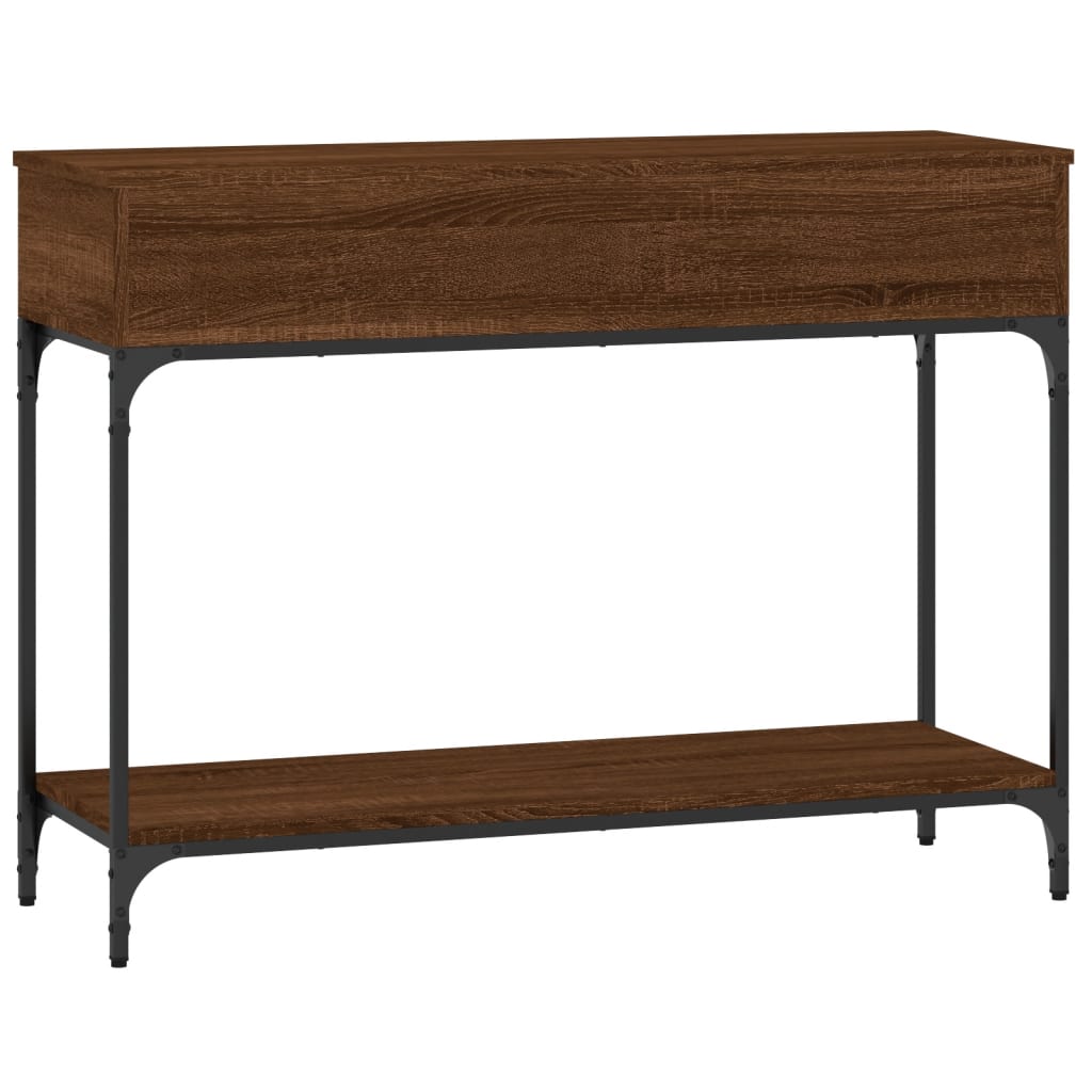 Mesa consola 100x34,5x75 cm derivados madeira carvalho castanho - Image 6