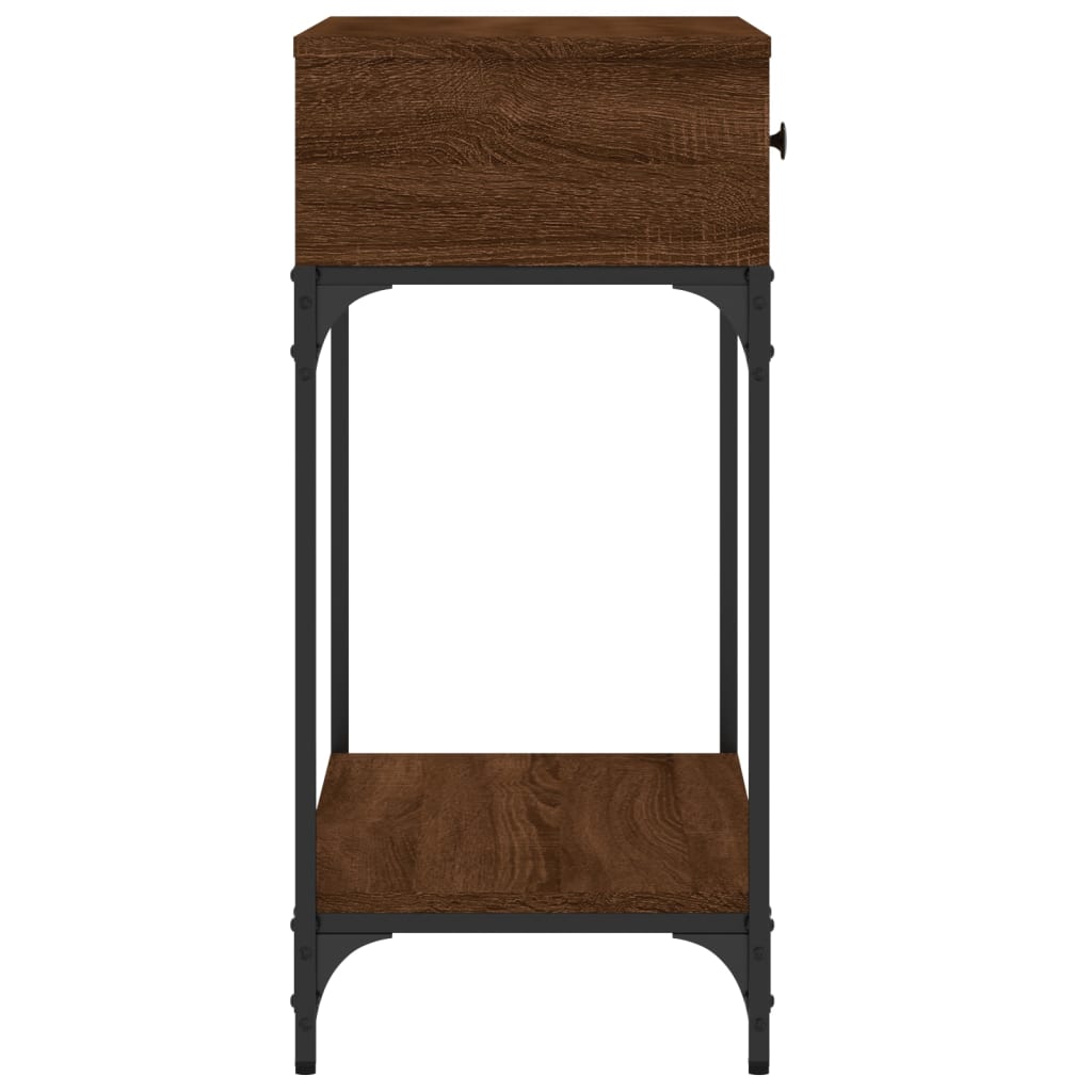 Mesa consola 75x34,5x75 cm derivados madeira carvalho castanho - Image 4