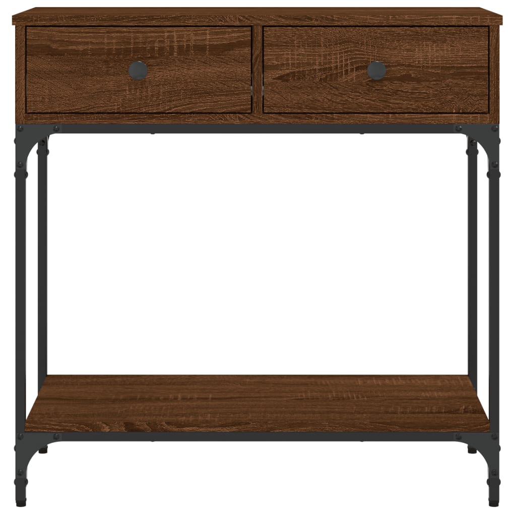 Mesa consola 75x34,5x75 cm derivados madeira carvalho castanho - Image 5