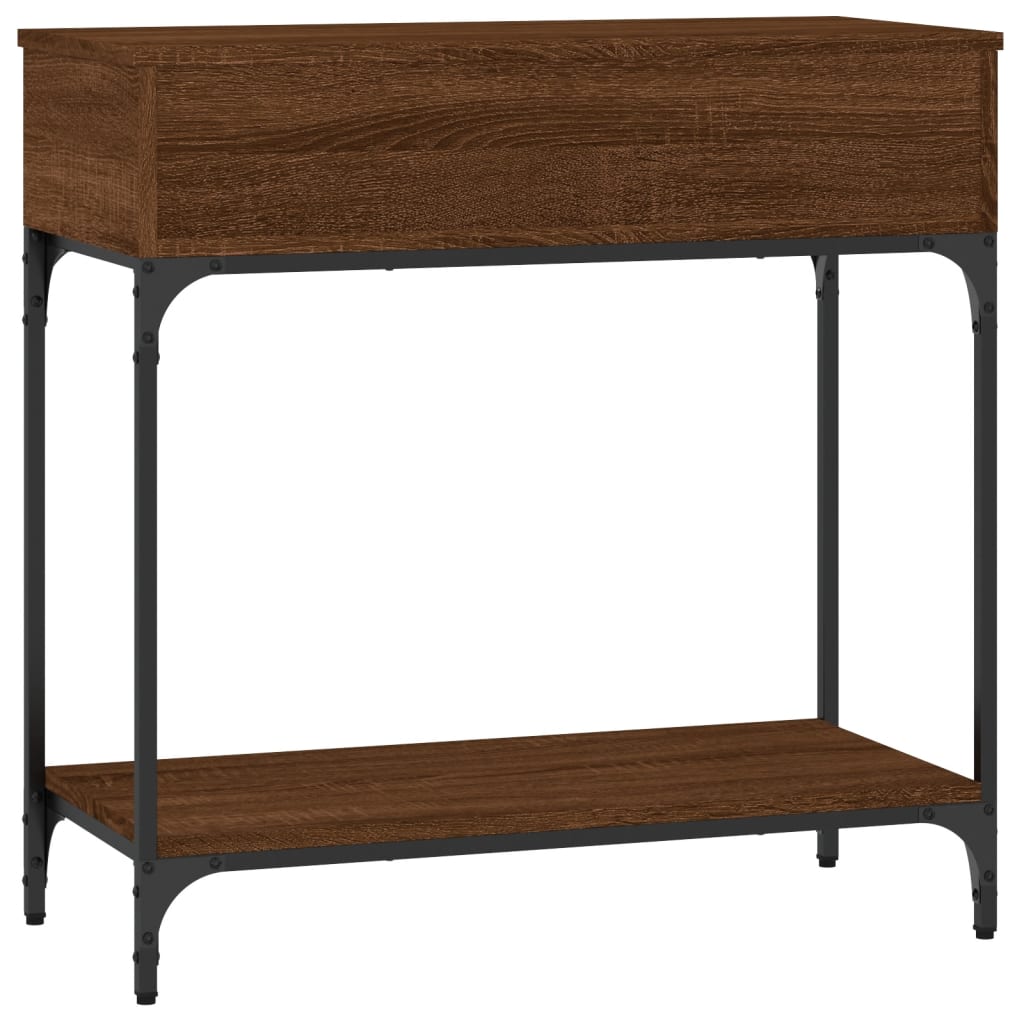 Mesa consola 75x34,5x75 cm derivados madeira carvalho castanho - Image 6