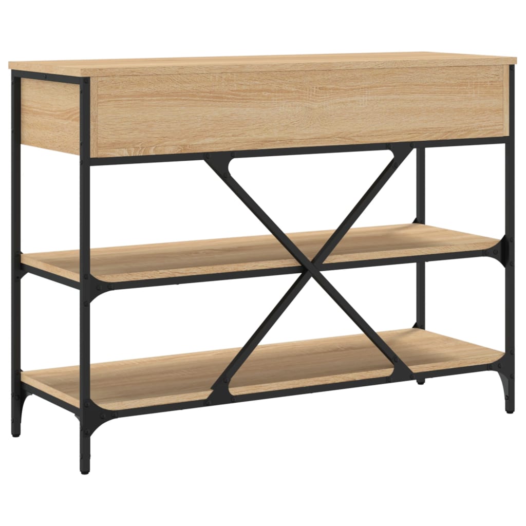 Mesa consola gavetas/prateleiras deriv. madeira carvalho sonoma - Image 7