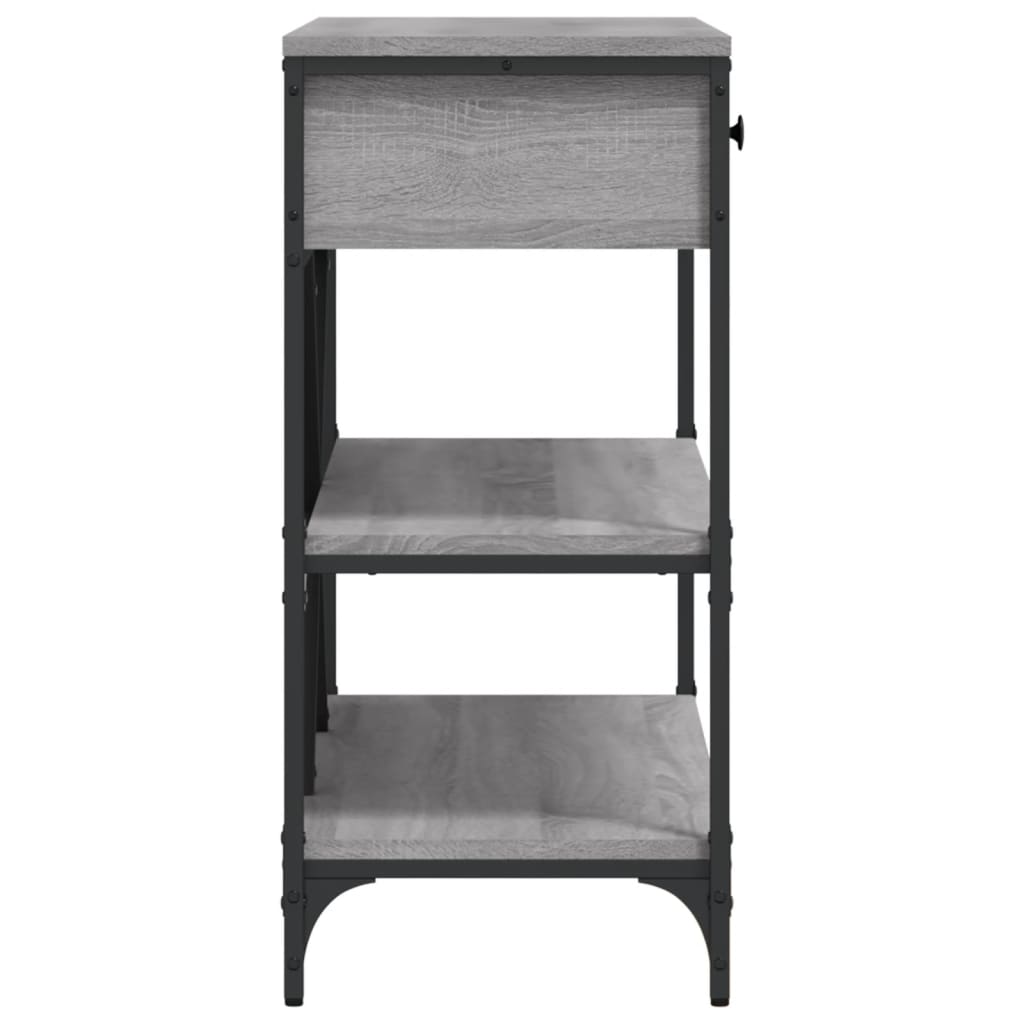 Mesa consola gavetas/prateleiras deriv. madeira cinzento sonoma - Image 6