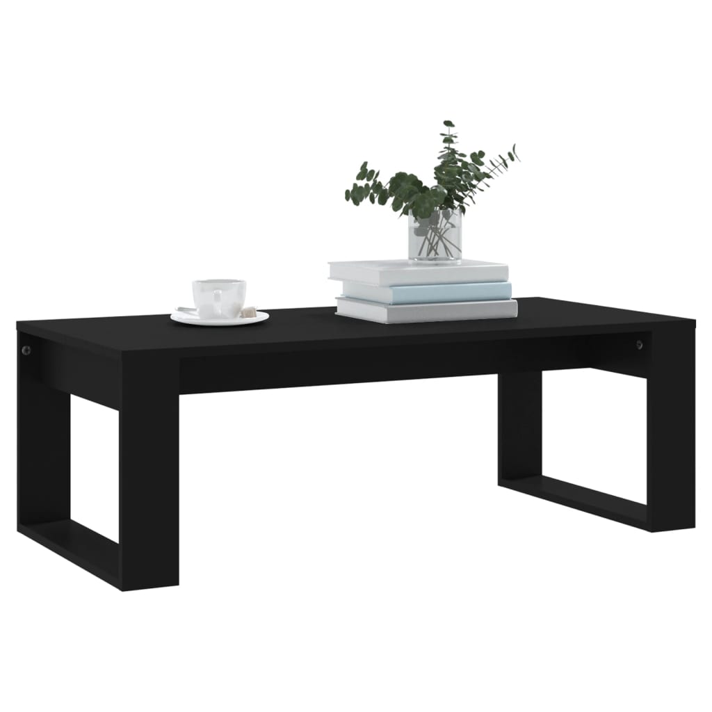 Mesa de centro 102x50x35 cm derivados de madeira preto - Image 2