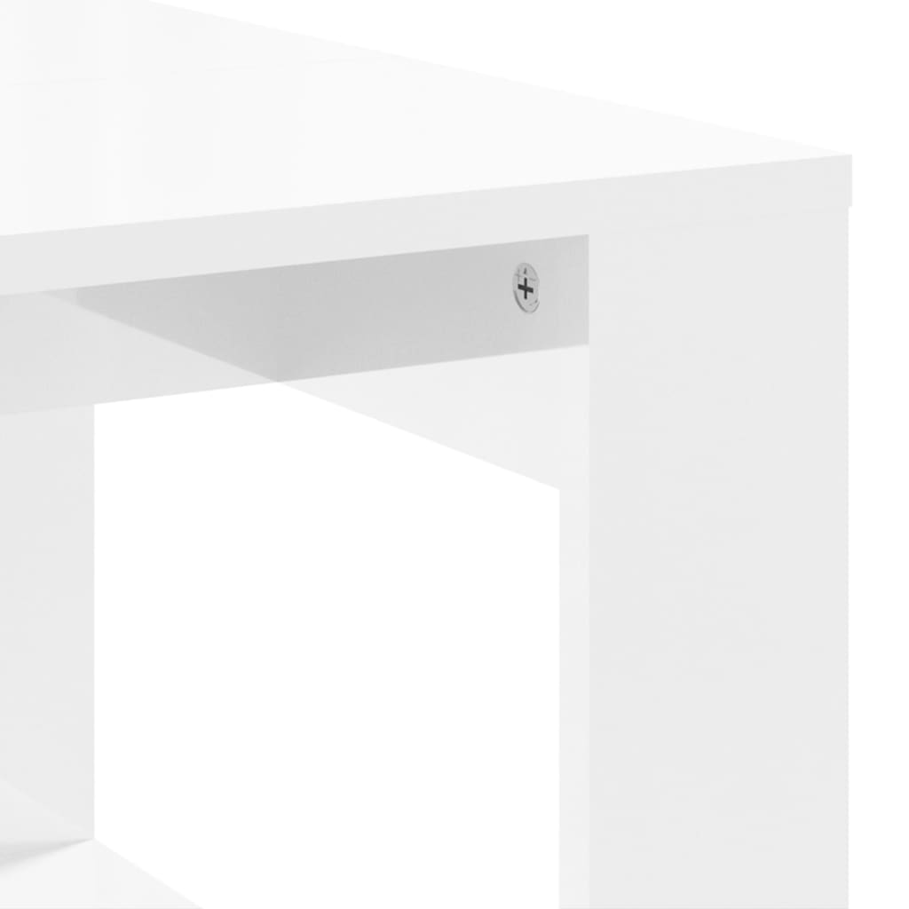 Mesa de centro 102x50x35 cm derivados madeira branco brilhante - Image 6