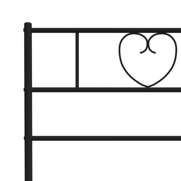 Estrutura de cama com cabeceira 90x200 cm metal preto - Image 7