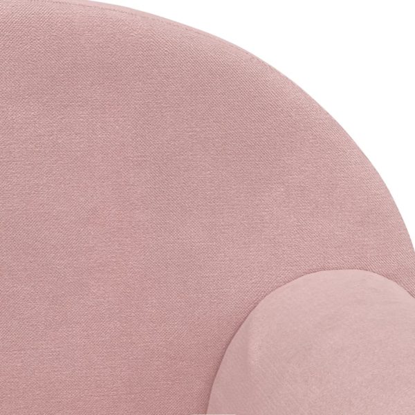 Sofá-cama infantil de pelúcia rosa - Image 6