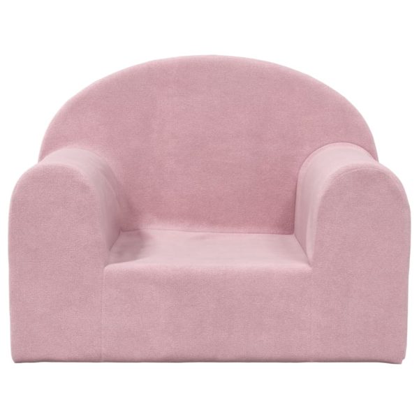 Sofá infantil pelúcia macia rosa - Image 2