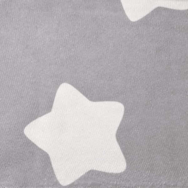 Sofá-cama infantil c/ estrelas pelúcia macia cinzento-claro - Image 6