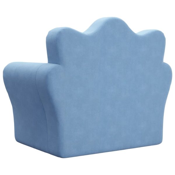 Sofá-cama infantil pelúcia macia azul - Image 5
