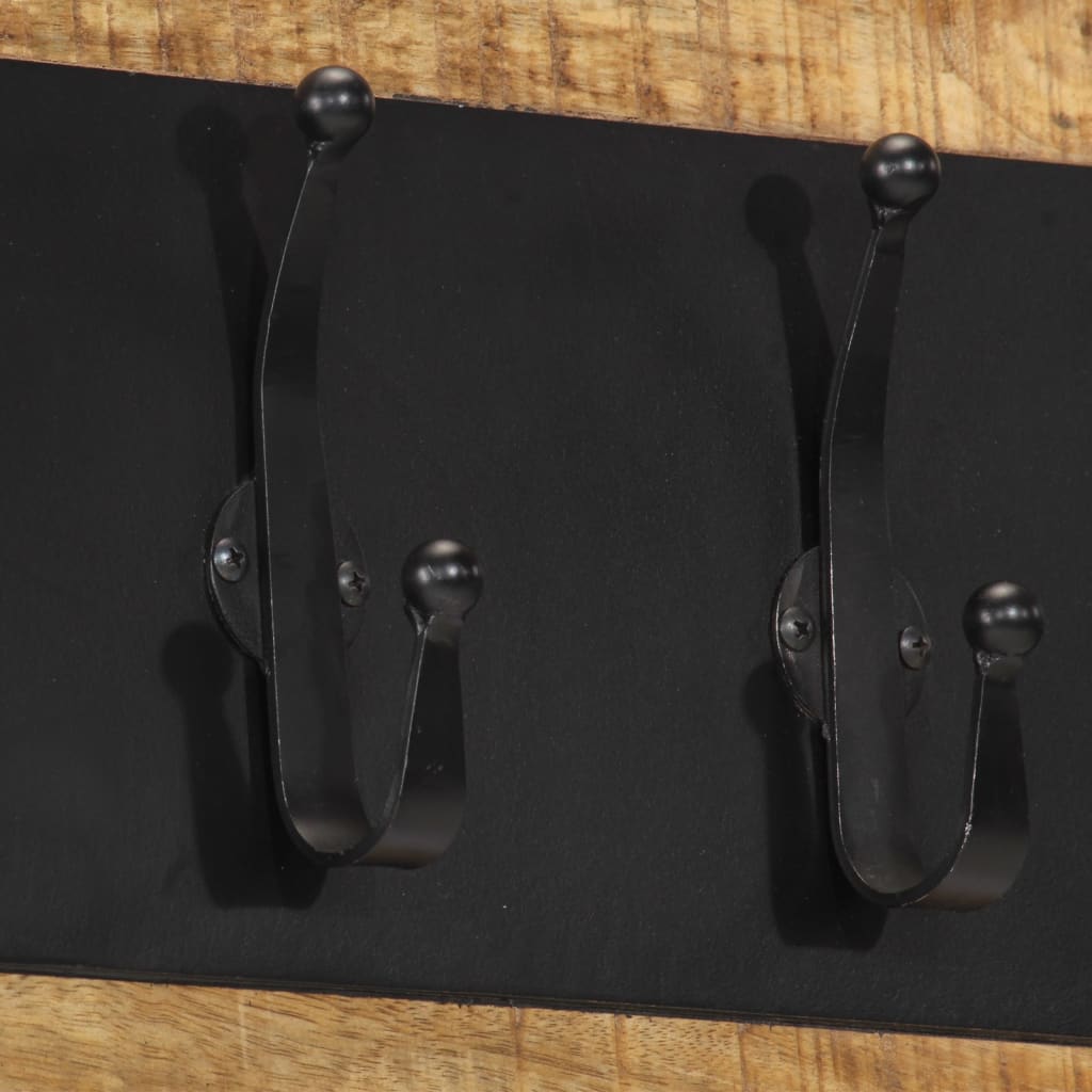 Cabide de parede com 6 ganchos madeira de mangueira maciça - Image 5