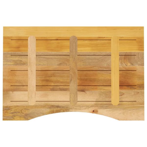 Tampo de mesa com curva 80x60x2,5 cm mangueira áspera maciça - Image 5