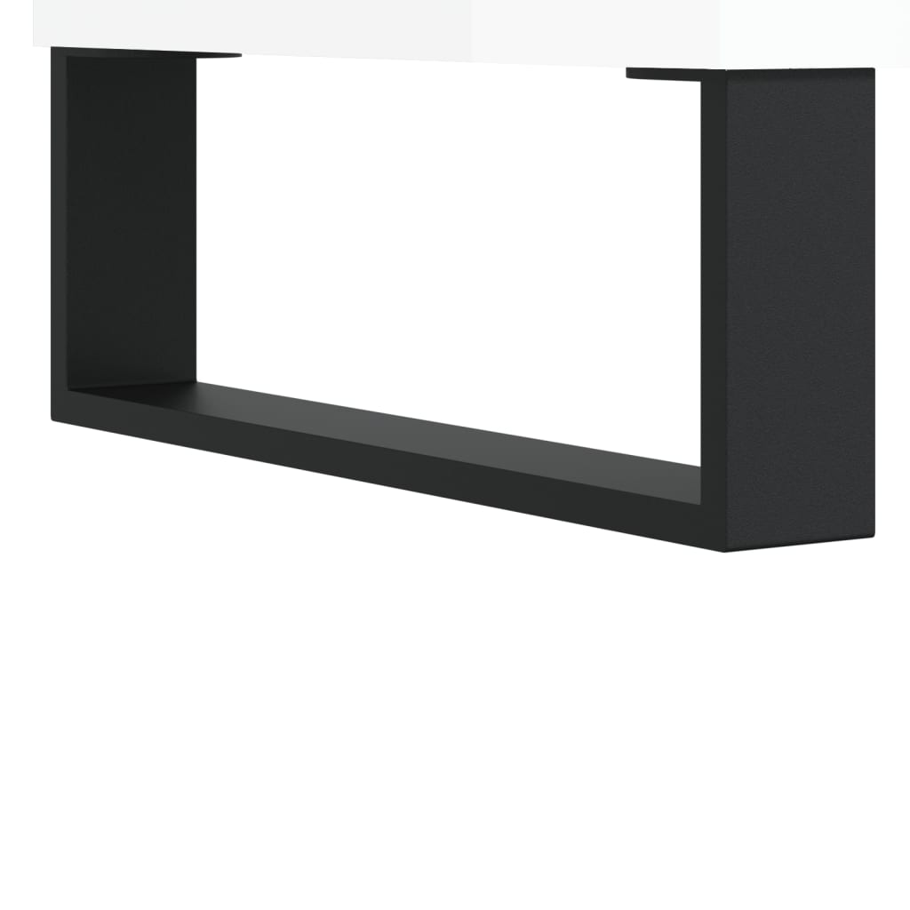 Mesa de centro 60x50x36,5 cm derivados madeira branco brilhante - Image 6