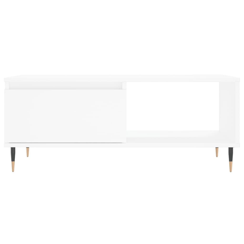 Mesa de centro 90x50x36,5 cm derivados de madeira branco - Image 4