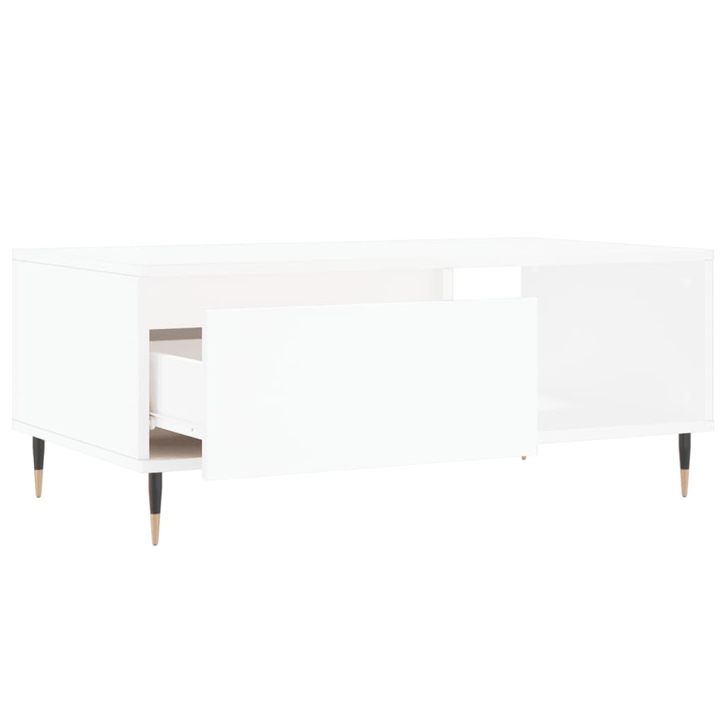Mesa de centro 90x50x36,5 cm derivados de madeira branco - Image 5