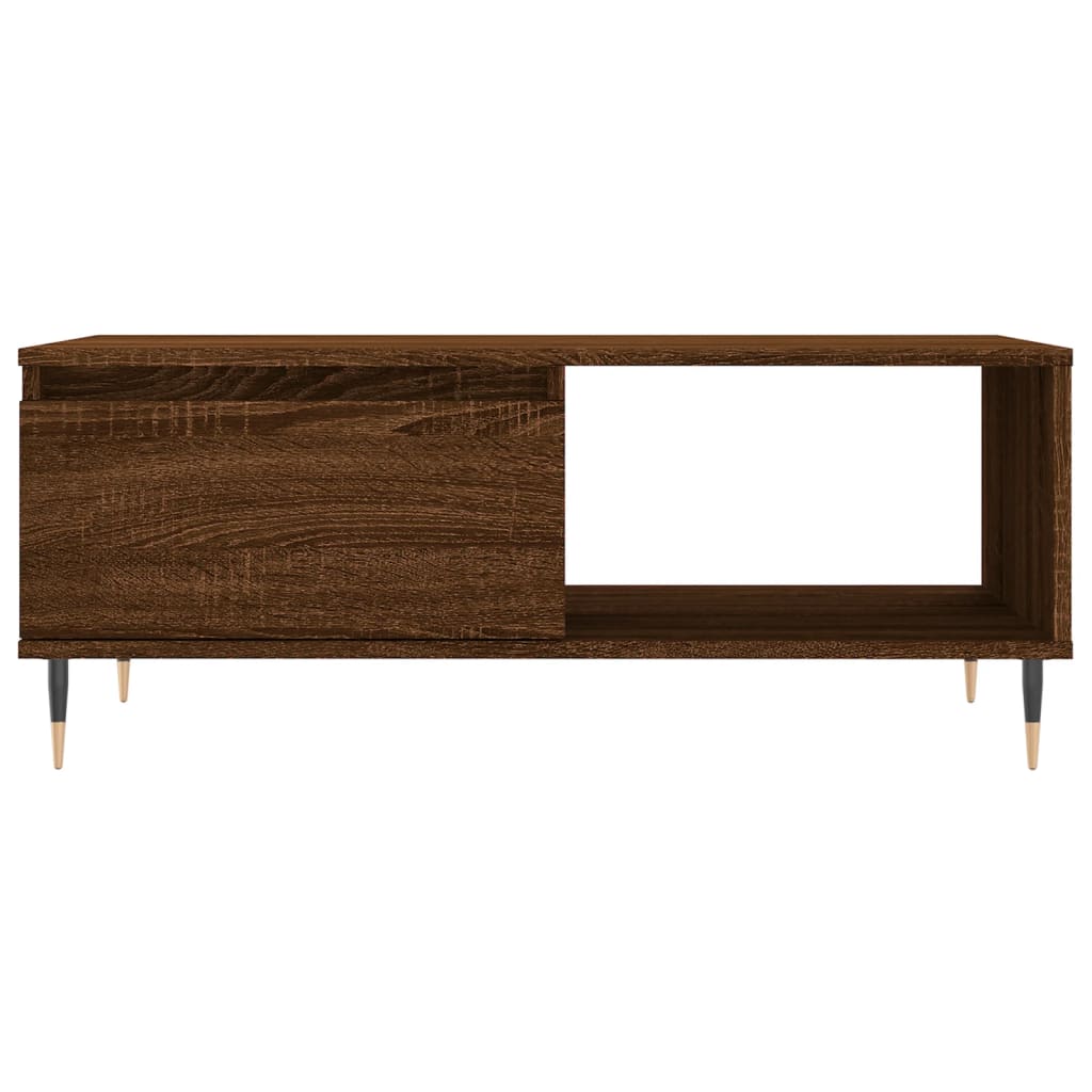 Mesa de centro 90x50x36,5cm derivados madeira carvalho castanho - Image 4