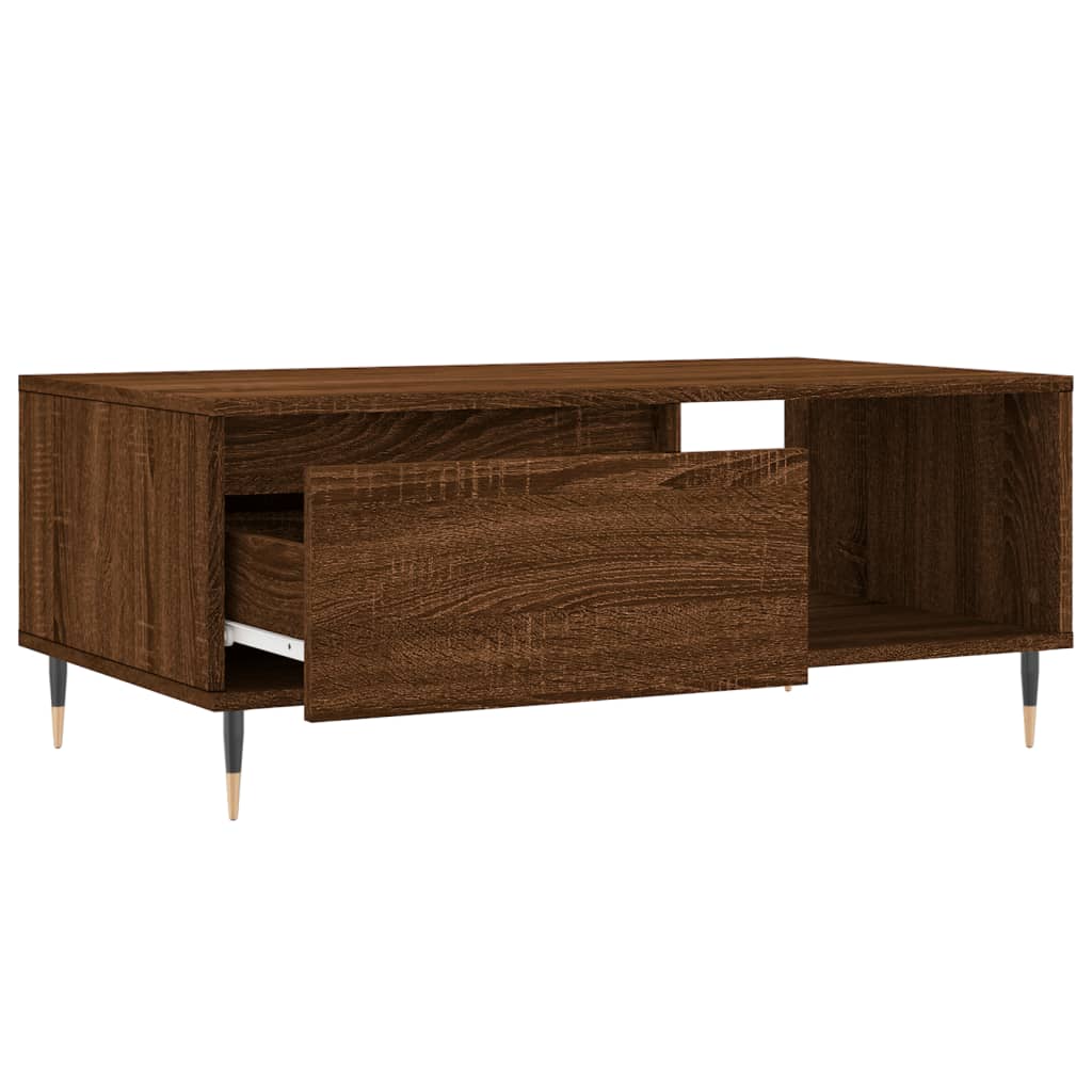 Mesa de centro 90x50x36,5cm derivados madeira carvalho castanho - Image 5