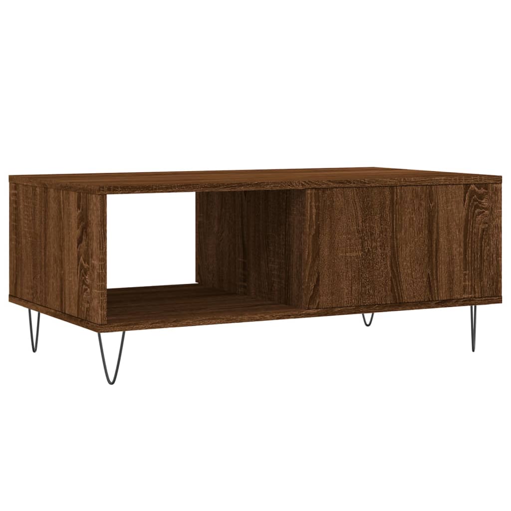 Mesa de centro 90x50x36,5cm derivados madeira carvalho castanho - Image 7