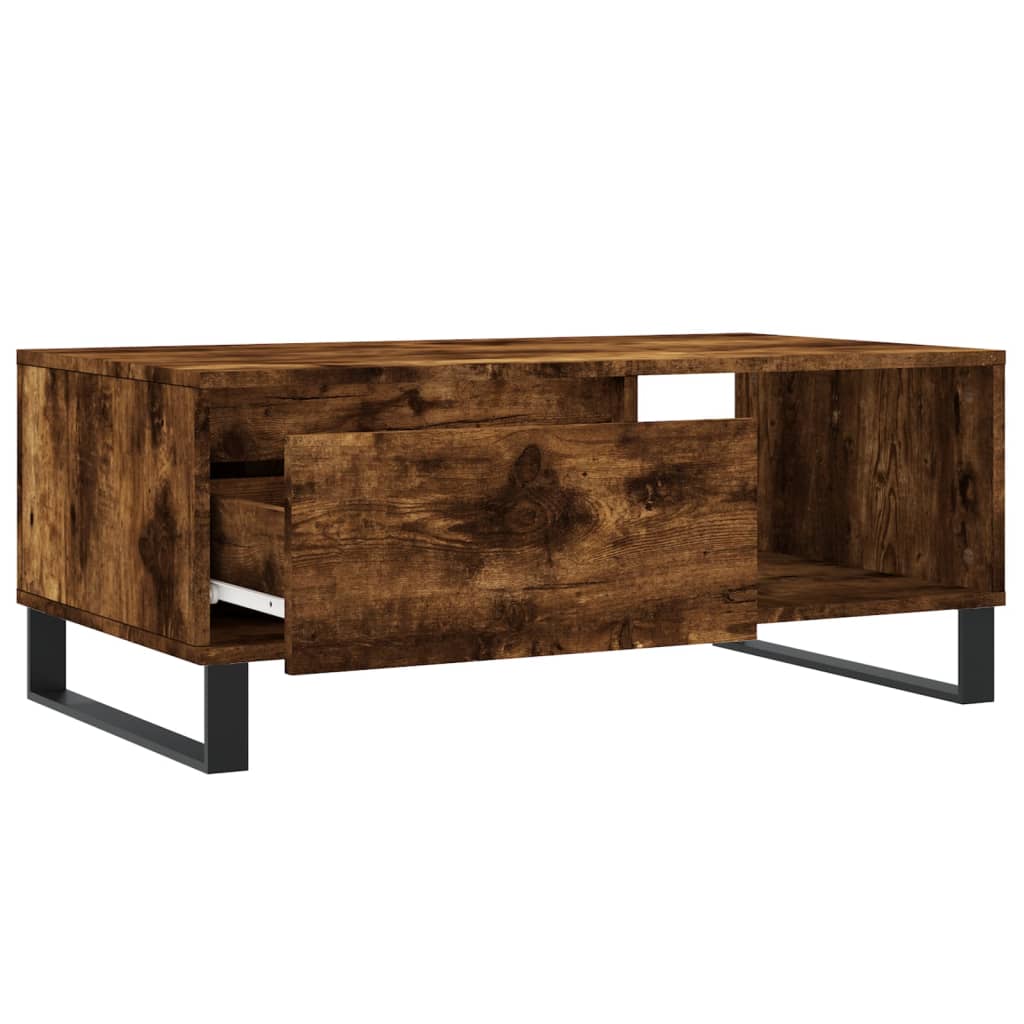 Mesa de centro 90x50x36,5 cm derivados madeira carvalho fumado - Image 5