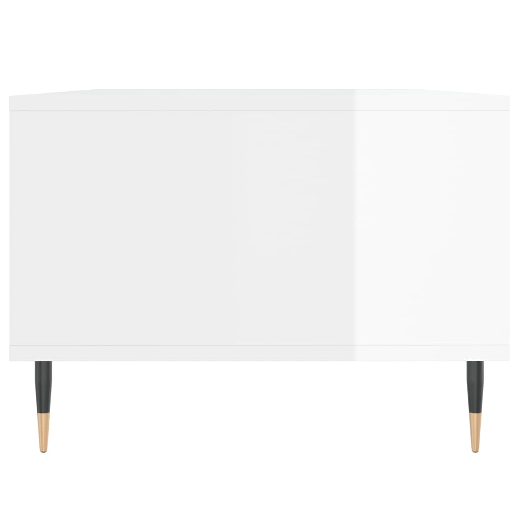 Mesa de centro 90x50x36,5 cm derivados madeira branco brilhante - Image 6