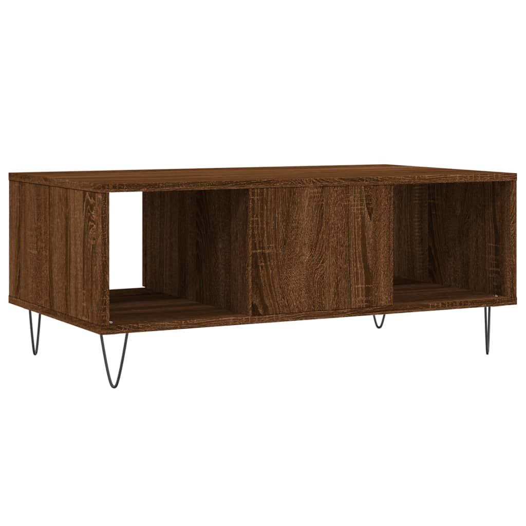Mesa de centro 90x50x36,5cm derivados madeira carvalho castanho - Image 7