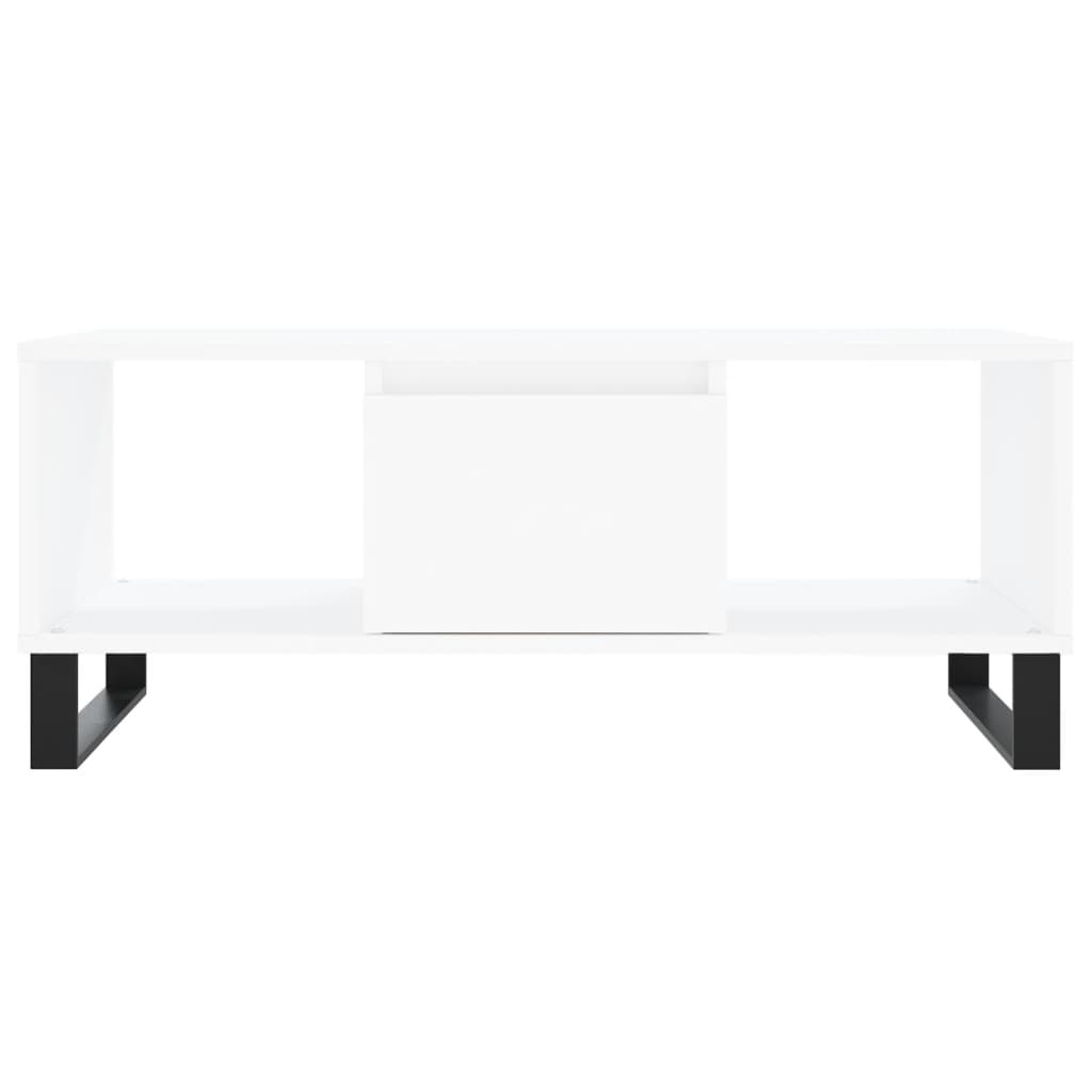 Mesa de centro 90x50x36,5 cm derivados de madeira branco - Image 4