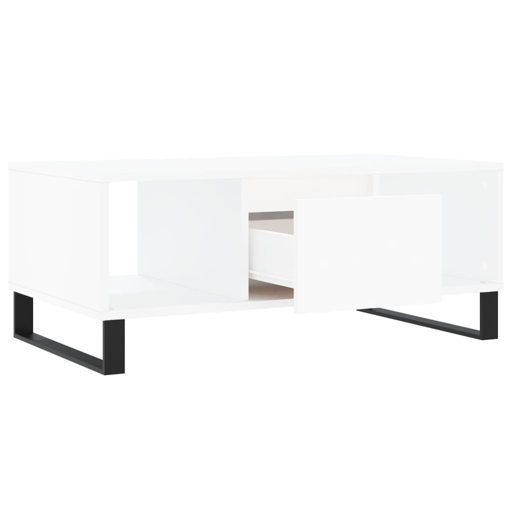 Mesa de centro 90x50x36,5 cm derivados de madeira branco - Image 5