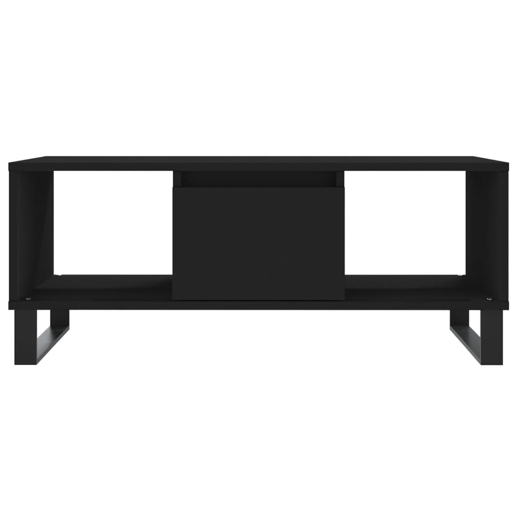 Mesa de centro 90x50x36,5 cm derivados de madeira preto - Image 4