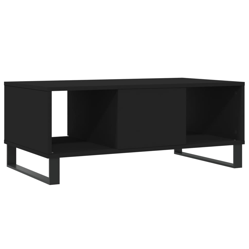 Mesa de centro 90x50x36,5 cm derivados de madeira preto - Image 7