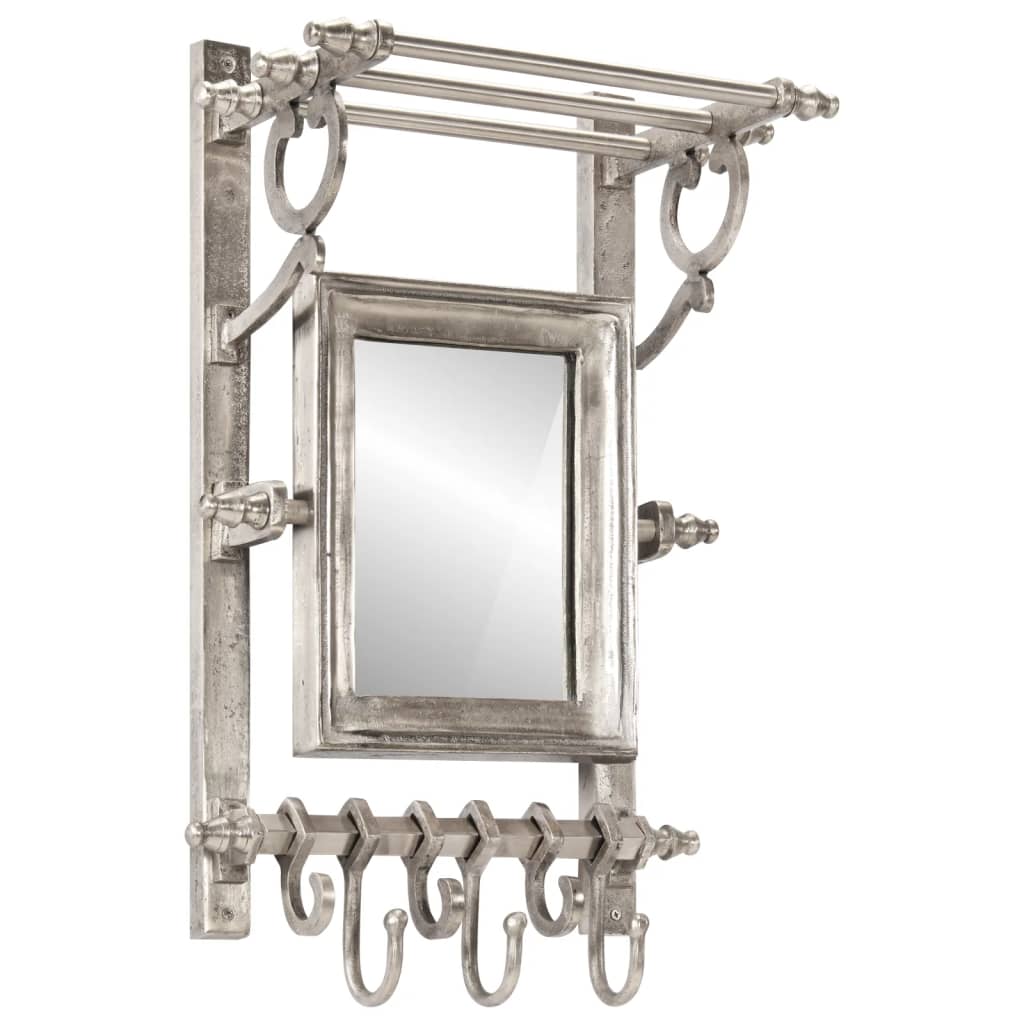 Suporte de parede para malas com ganchos alumínio