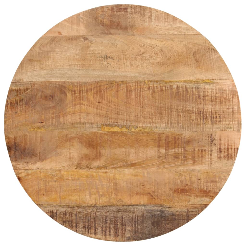 Mesa de centro 54x54x35 cm madeira de mangueira maciça e ferro - Image 4