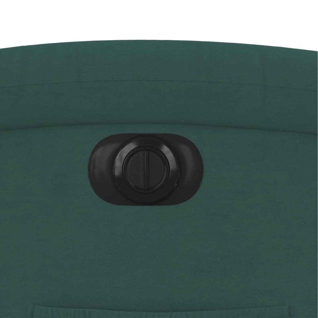 Poltrona reclinável elétrica veludo verde-escuro - Image 11
