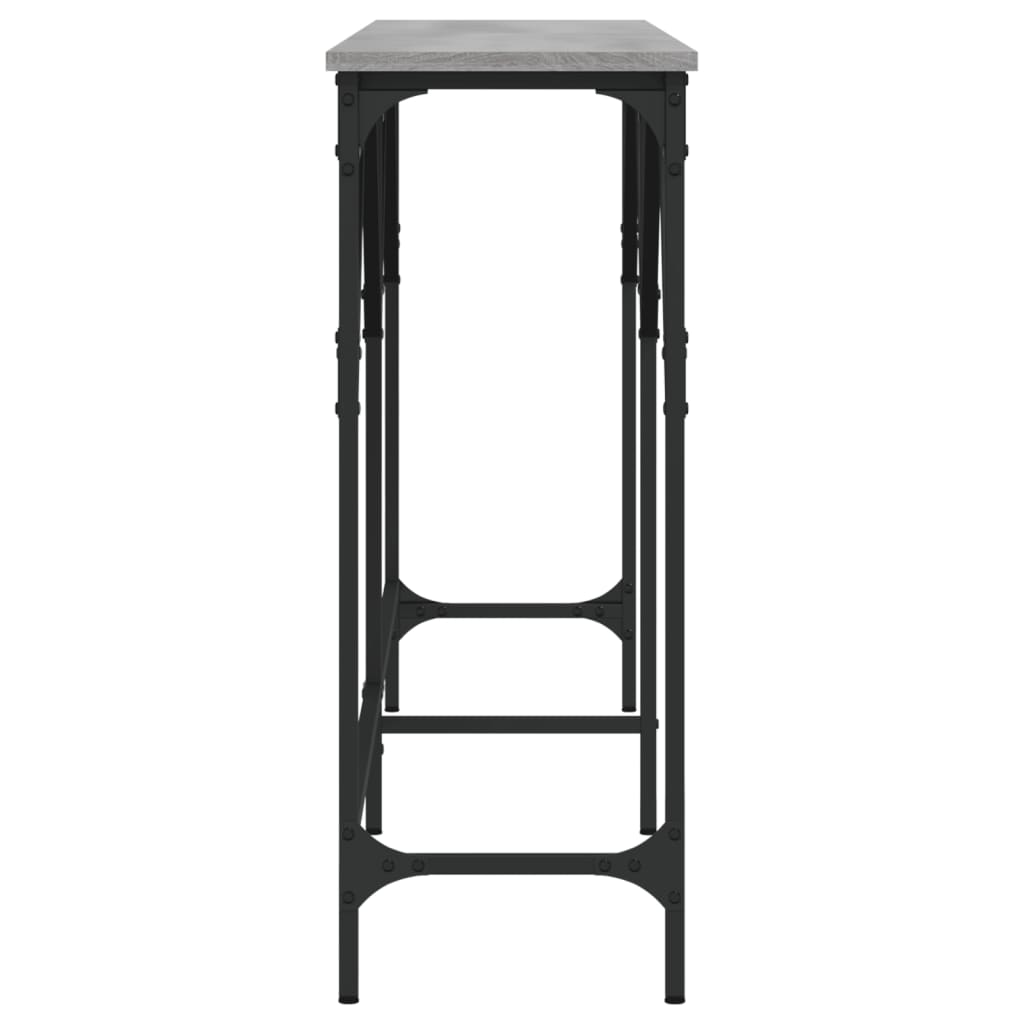 Mesa consola 180x29x75 cm derivados de madeira cinzento sonoma - Image 4