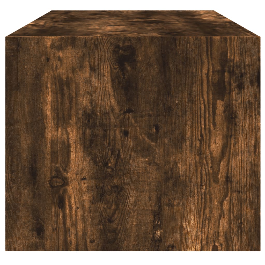 Mesa de centro c/ portas de vidro 102x50x42 cm carvalho fumado - Image 6