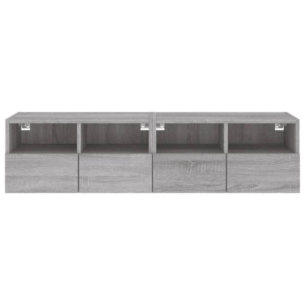 Móveis parede p/ TV 2pcs 60x30x30cm deriv. madeira cinza sonoma - Image 7