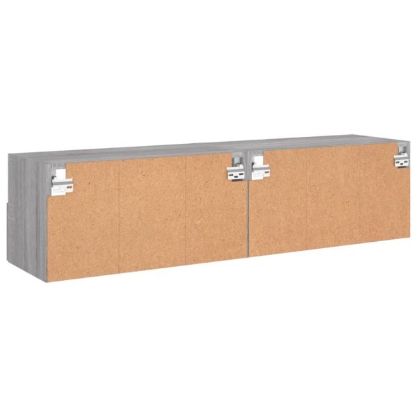 Móveis parede p/ TV 2pcs 60x30x30cm deriv. madeira cinza sonoma - Image 9