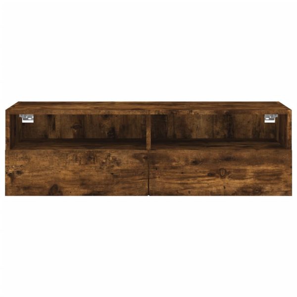 Móvel parede TV 100x30x30 cm derivados madeira carvalho fumado - Image 6