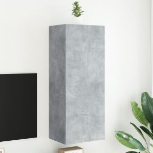 Móvel parede TV 40,5x30x102 cm derivados madeira cinza cimento