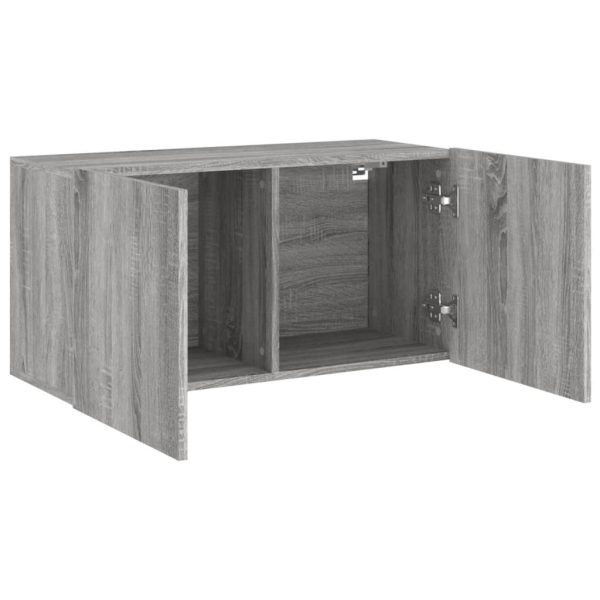 Móvel de parede para TV 80x30x41 cm cinzento sonoma - Image 4