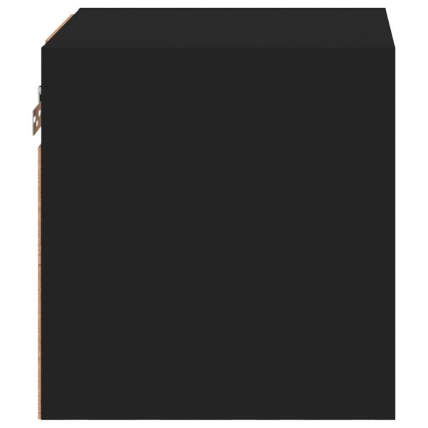 Móveis de parede p/ TV com luzes LED 2 pcs 30x28,5x30 cm preto - Image 9
