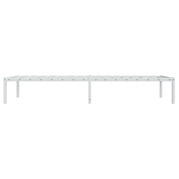 Estrutura de cama metal 90x190 cm branco - Image 5