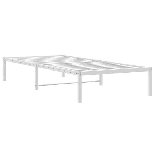 Estrutura de cama metal 90x190 cm branco - Image 6